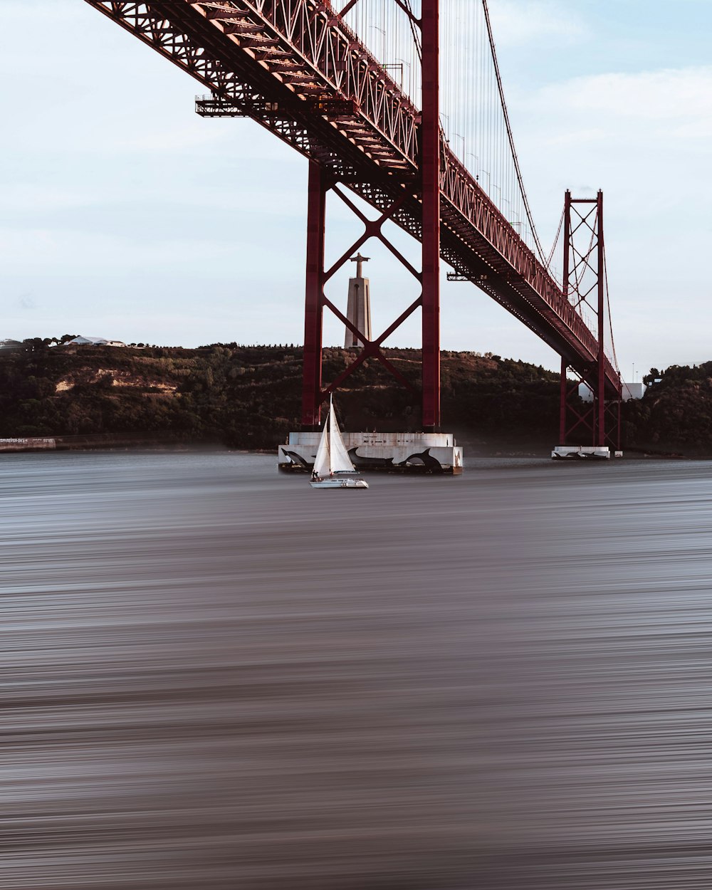 red bridge over body of water during daytime