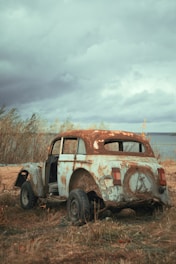 vintage car on brown field during daytime
