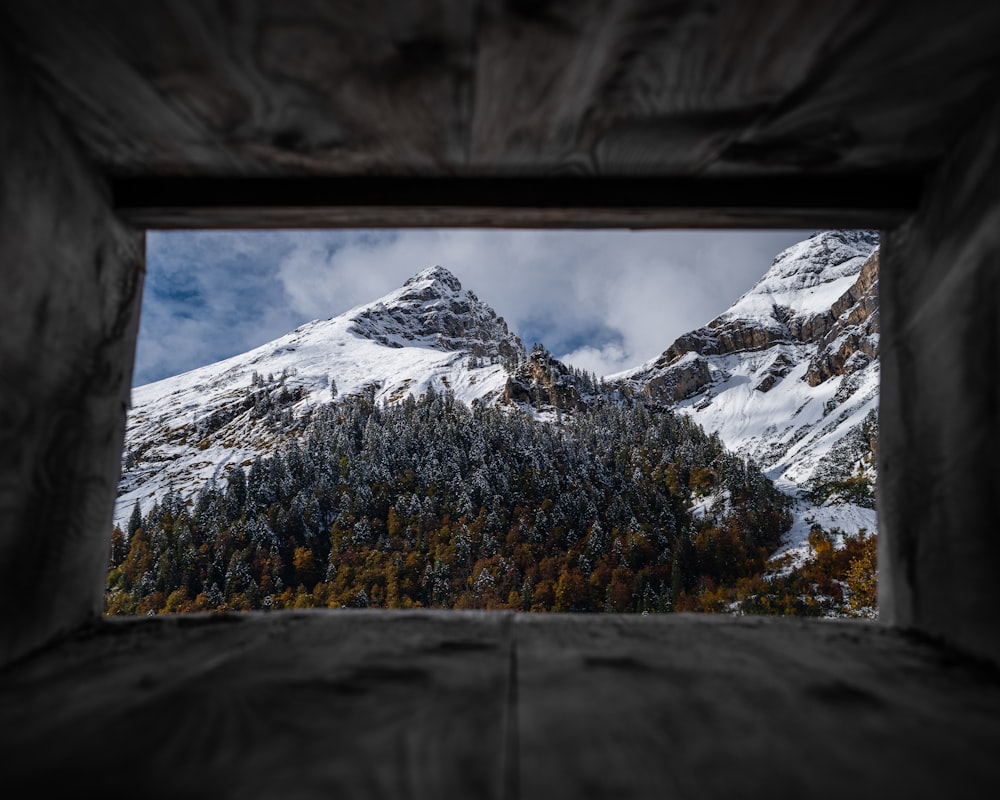 snow covered mountain during daytime