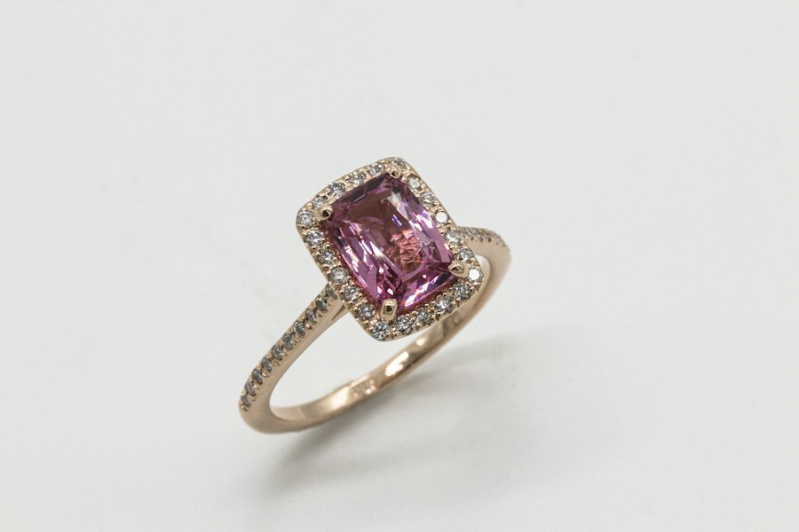 Bague de Fiançailles Halo Émeraude Qudo Bijoux bijoux et joaillerie