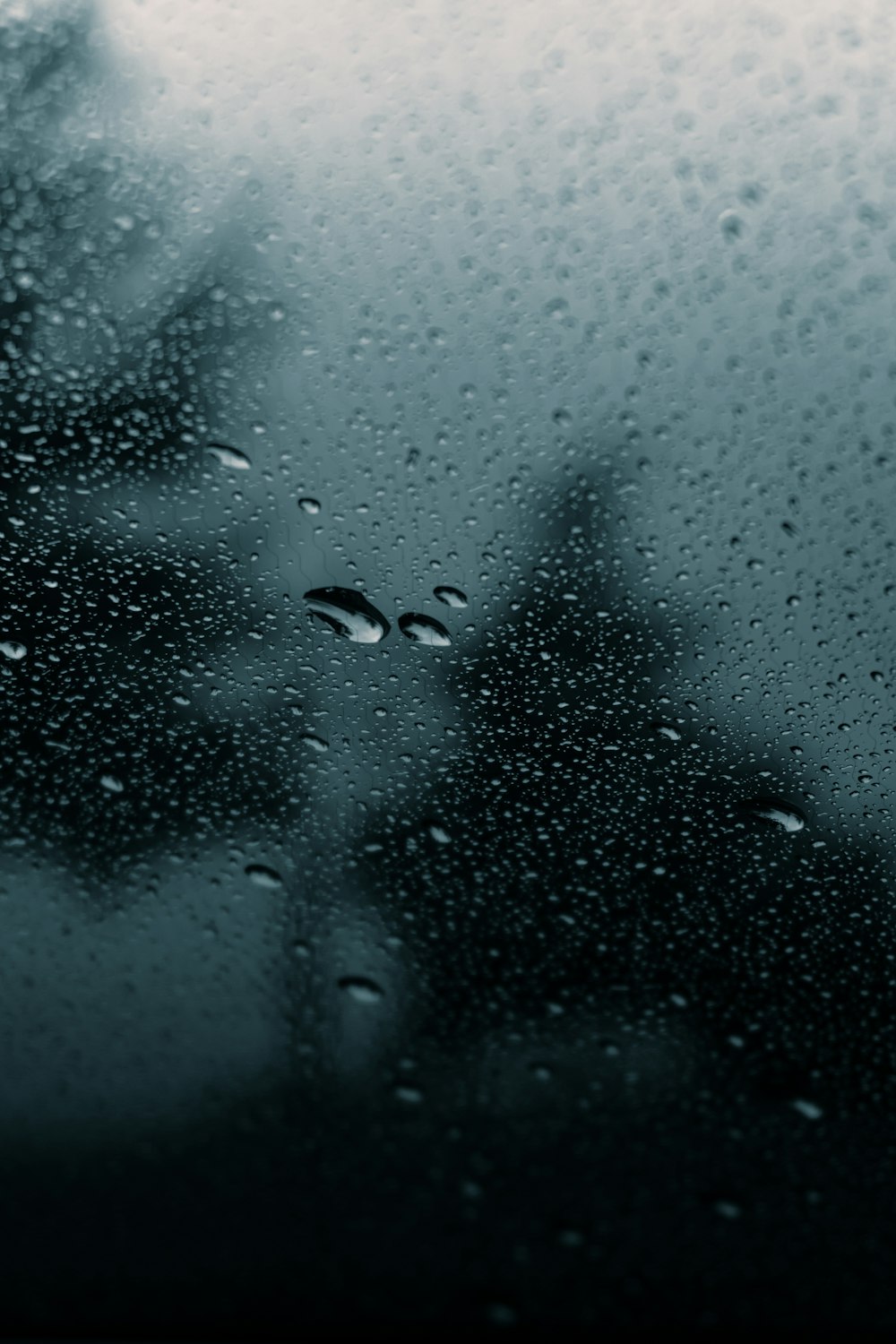 water droplets on glass window