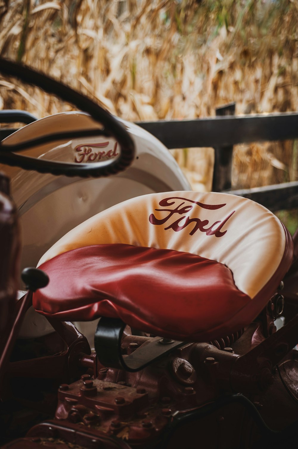 red and white leather horse saddle