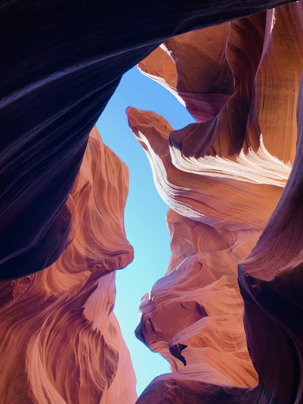 brown and white rock formation