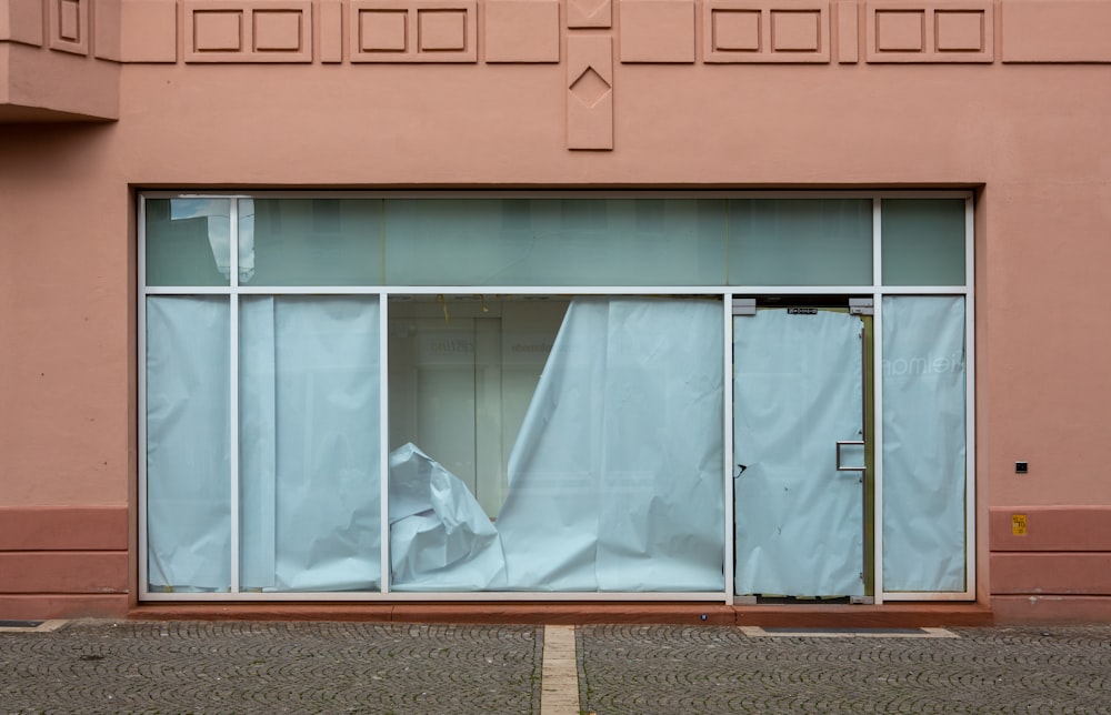 white window curtain on window