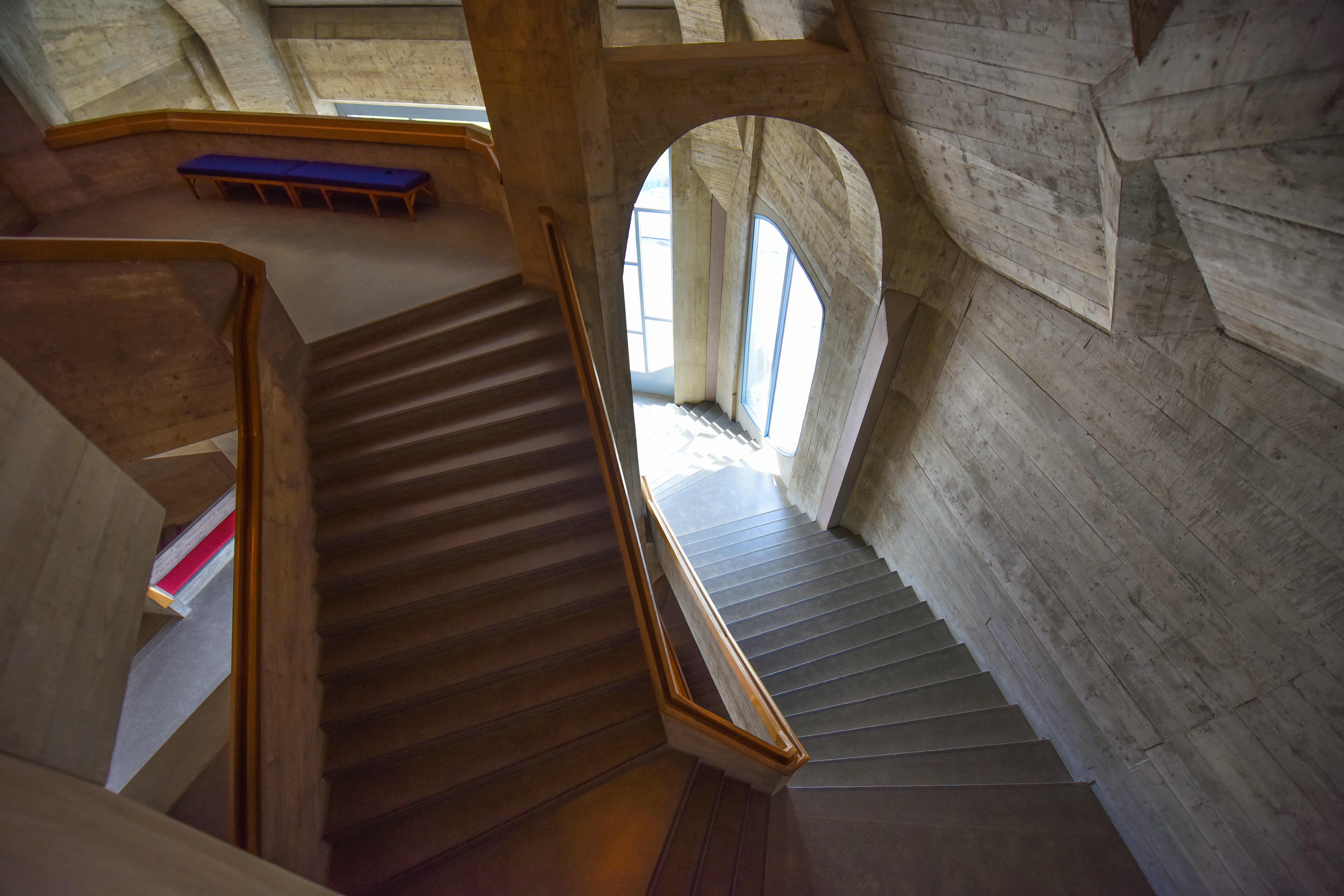 brown wooden staircase during daytime