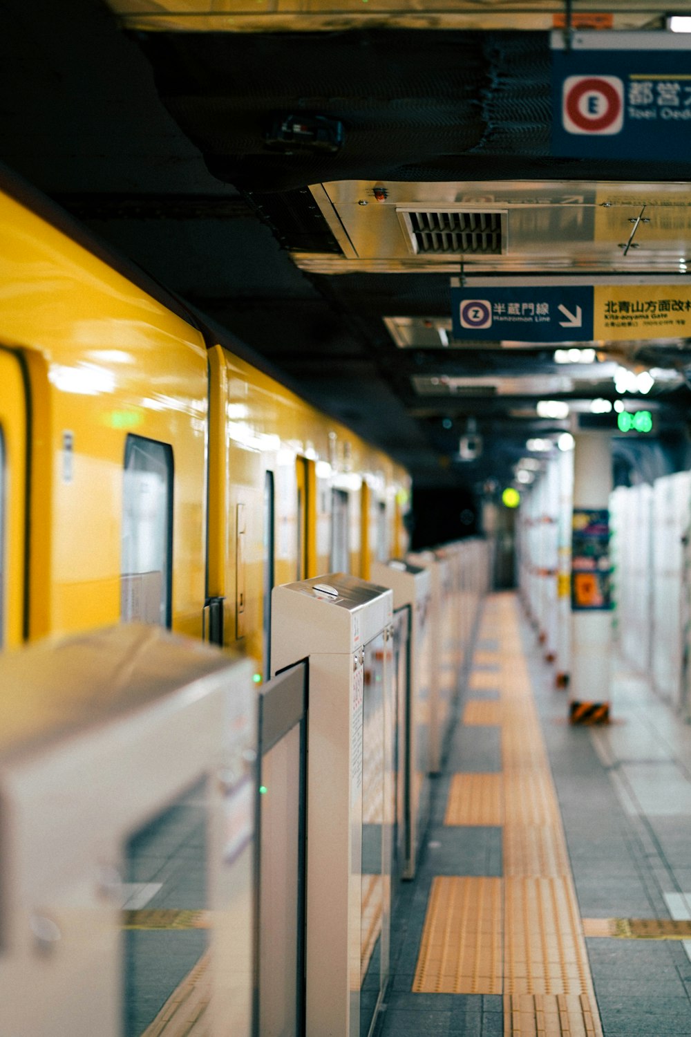 white train in train station