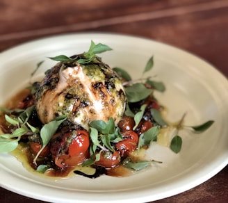A vibrant dish showcasing fresh ingredients from bb osteria.