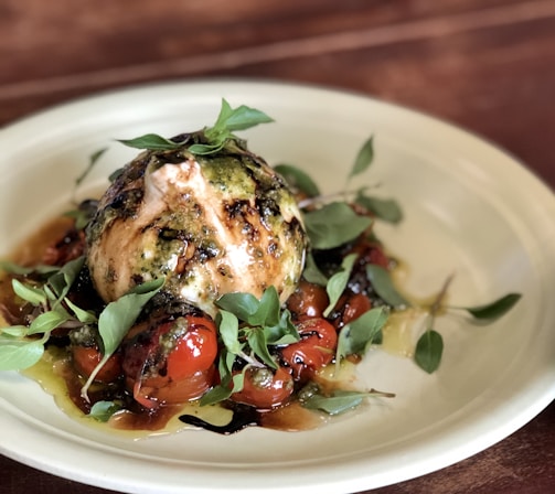 A vibrant dish showcasing fresh ingredients from bb osteria.