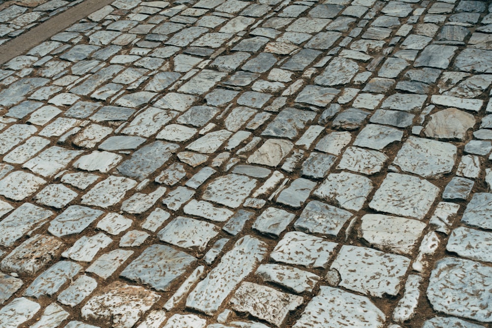 gray and brown brick floor