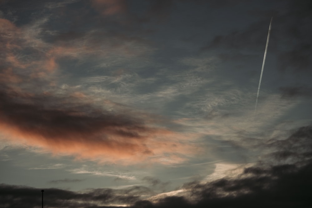 black clouds and blue sky