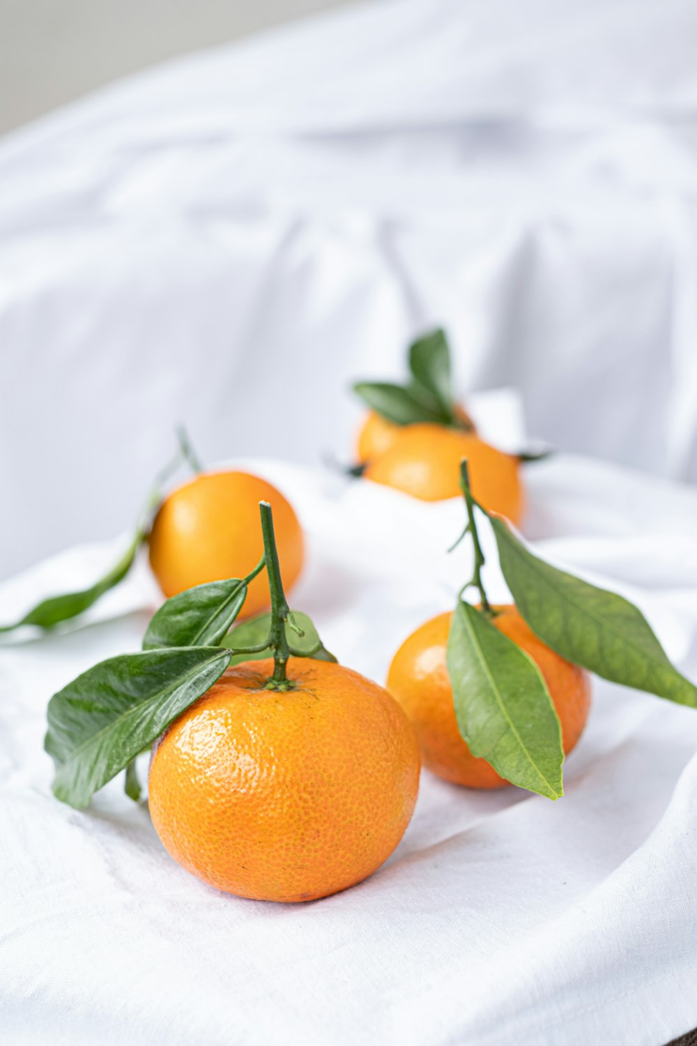 orange fruit on white textile