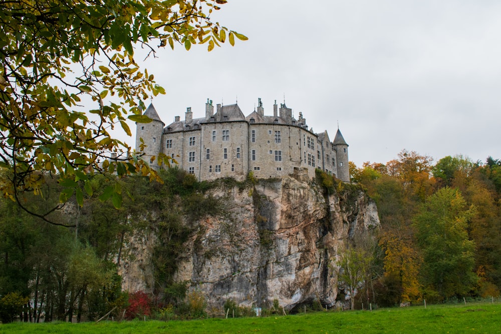 gray concrete castle on top of mountain