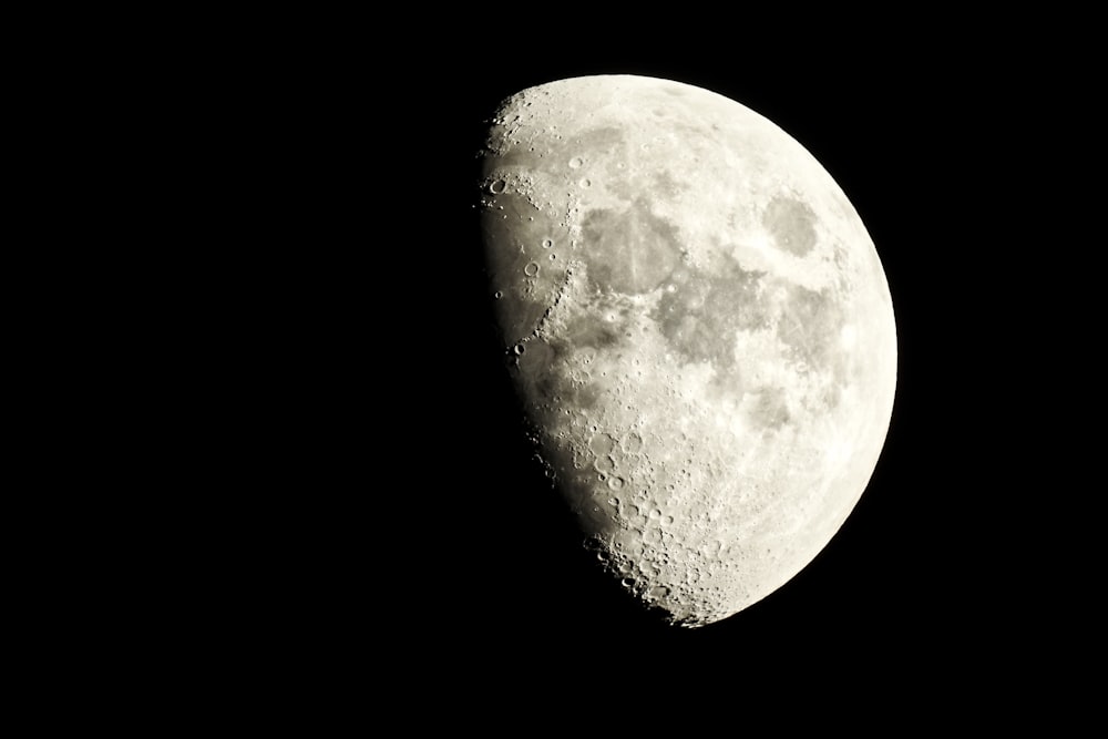 yellow full moon in dark background