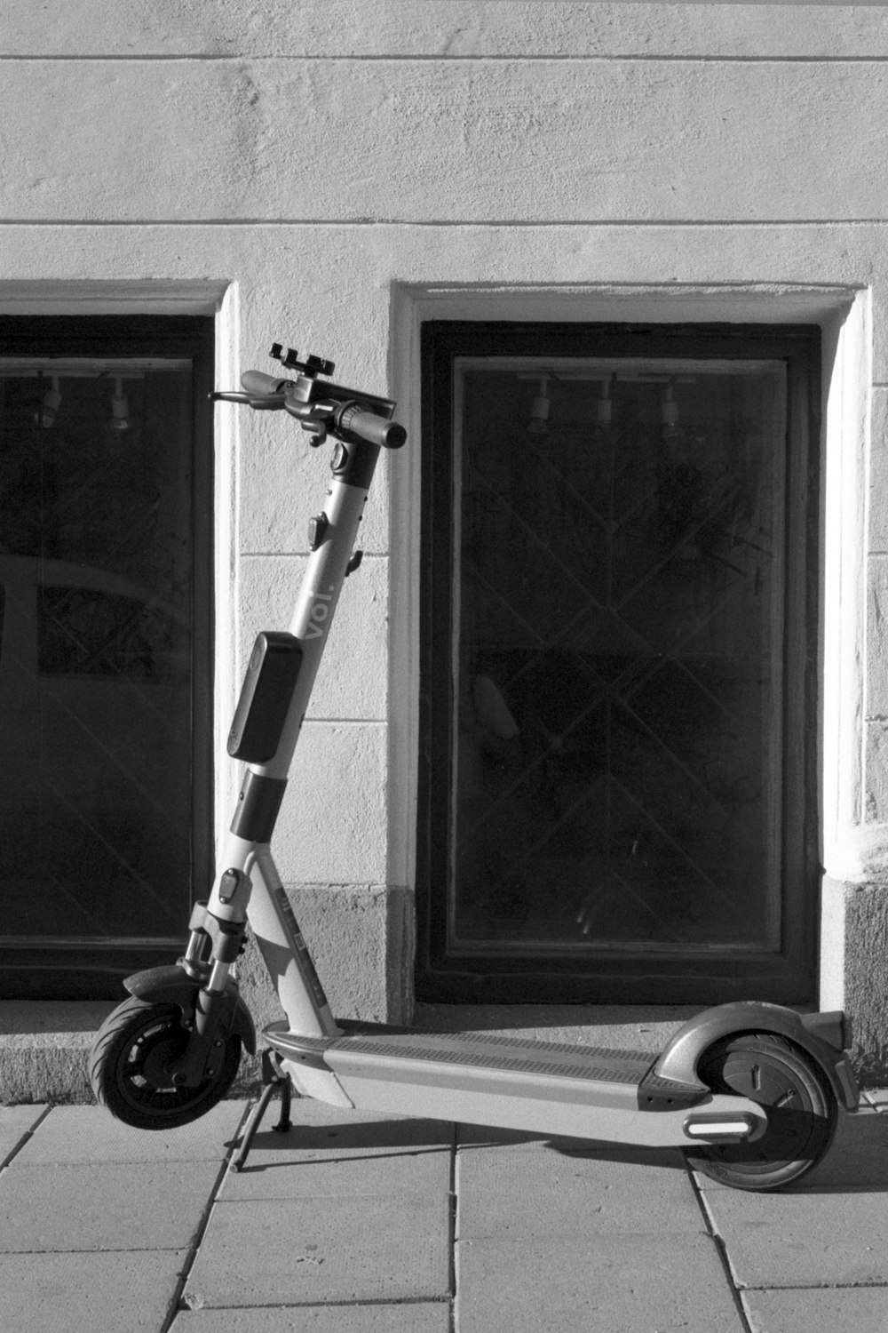 black and white bicycle on the road