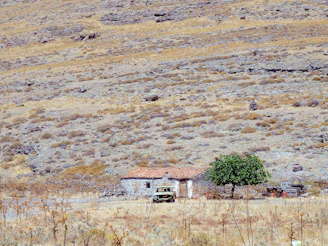 white and brown concrete house on brown field during daytime