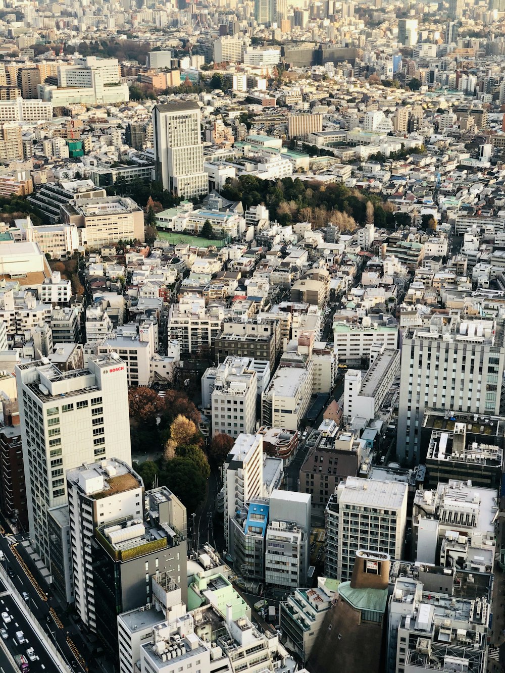 aerial view of city buildings during daytime