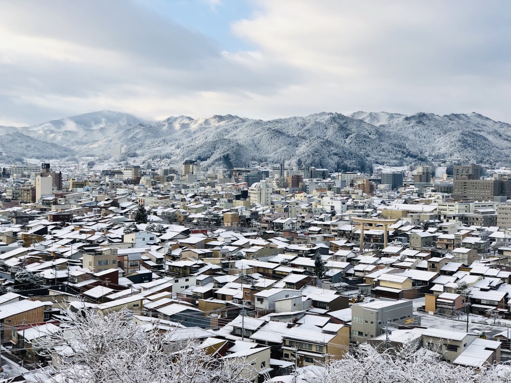 houses near mountain during daytime