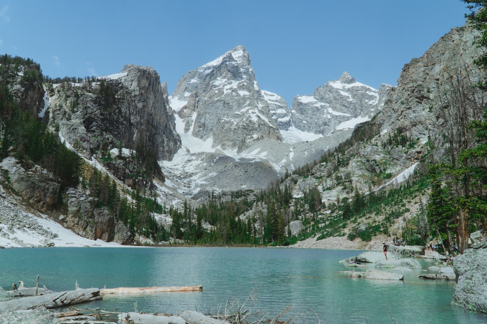 white and black mountains near body of water during daytime