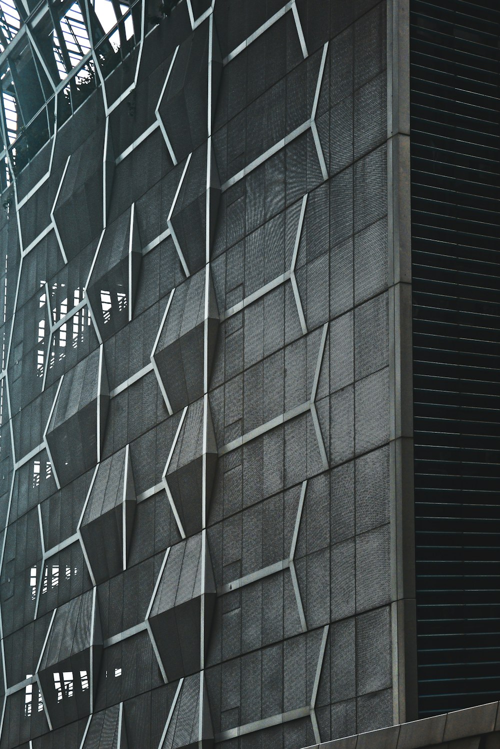 black and white concrete building