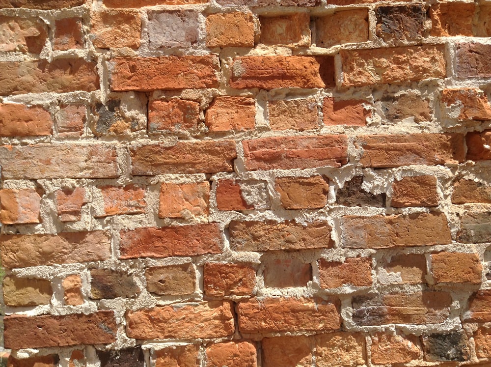 brown and white brick wall