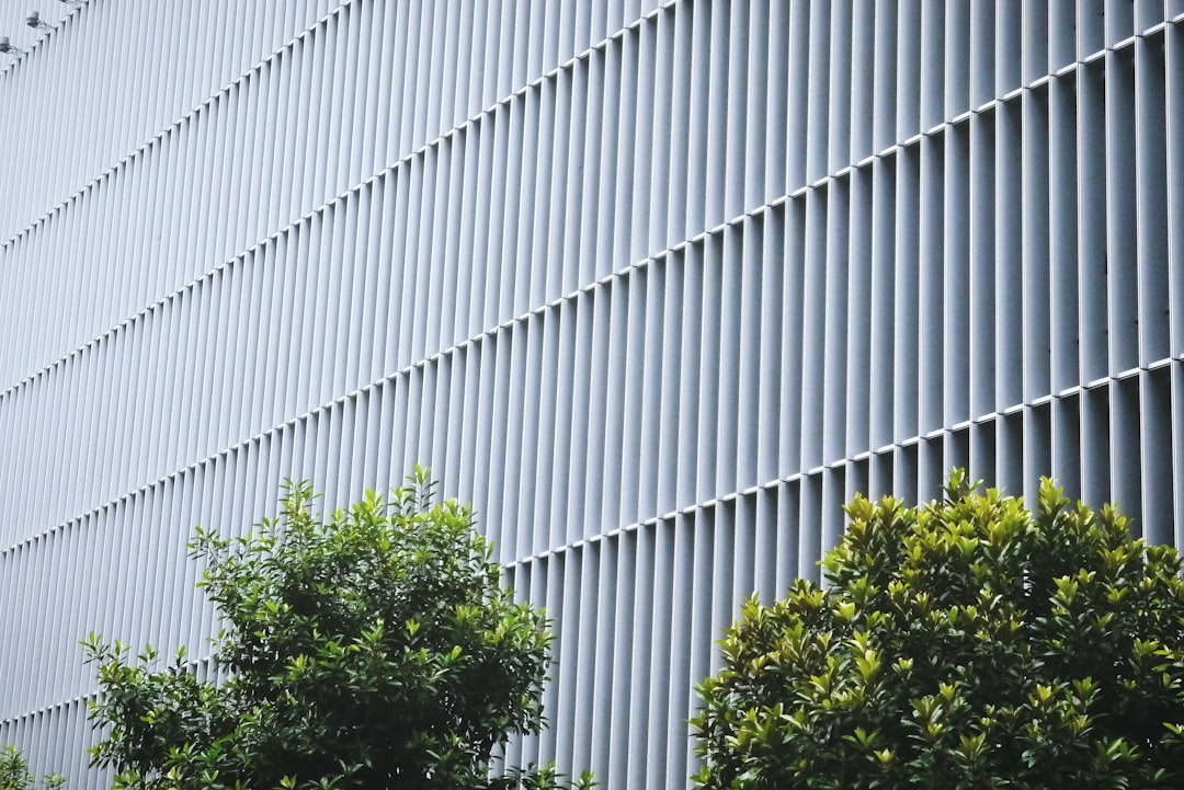 green trees beside white building