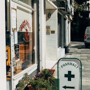 white and red cross sign