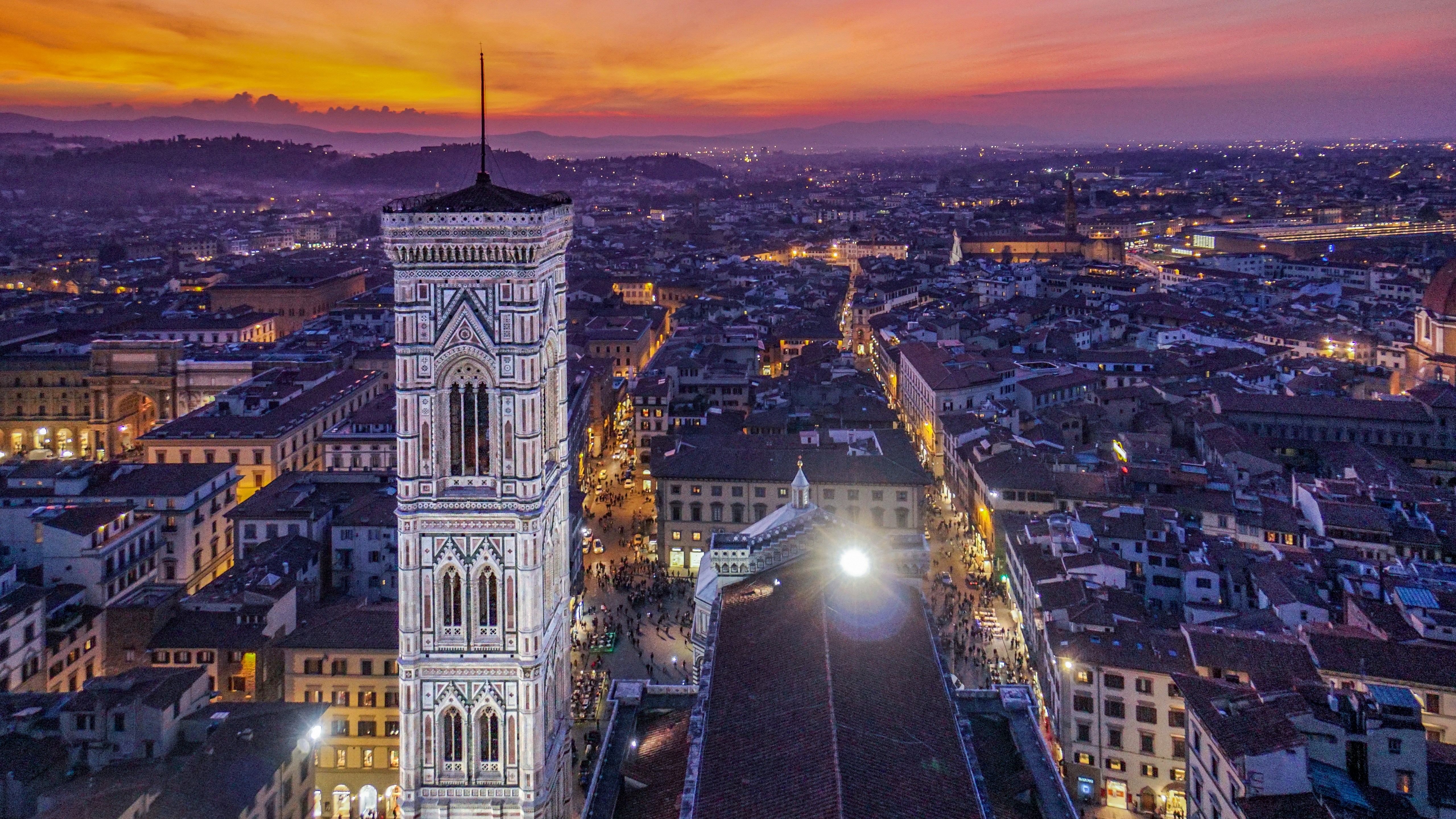 white concrete building during night time