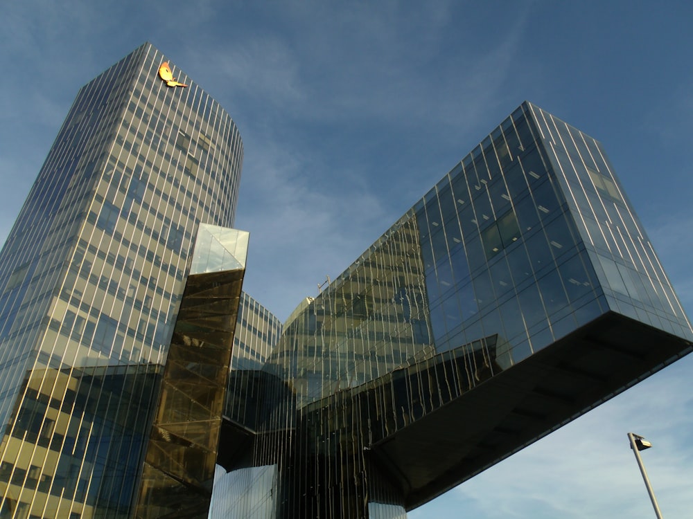 low angle photography of high rise building