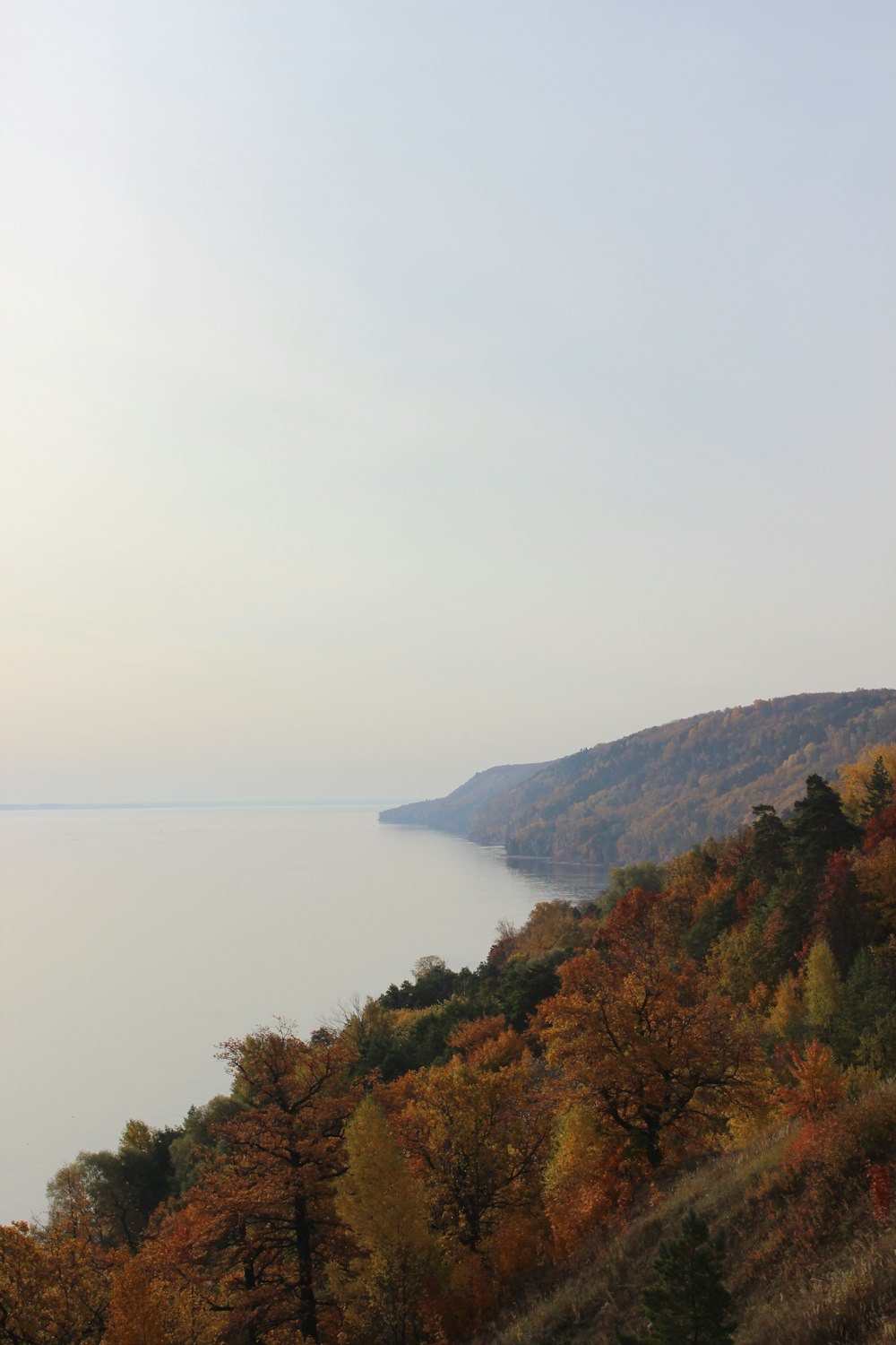 green and brown mountain beside body of water during daytime