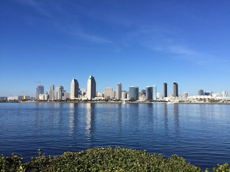 city skyline across body of water during daytime