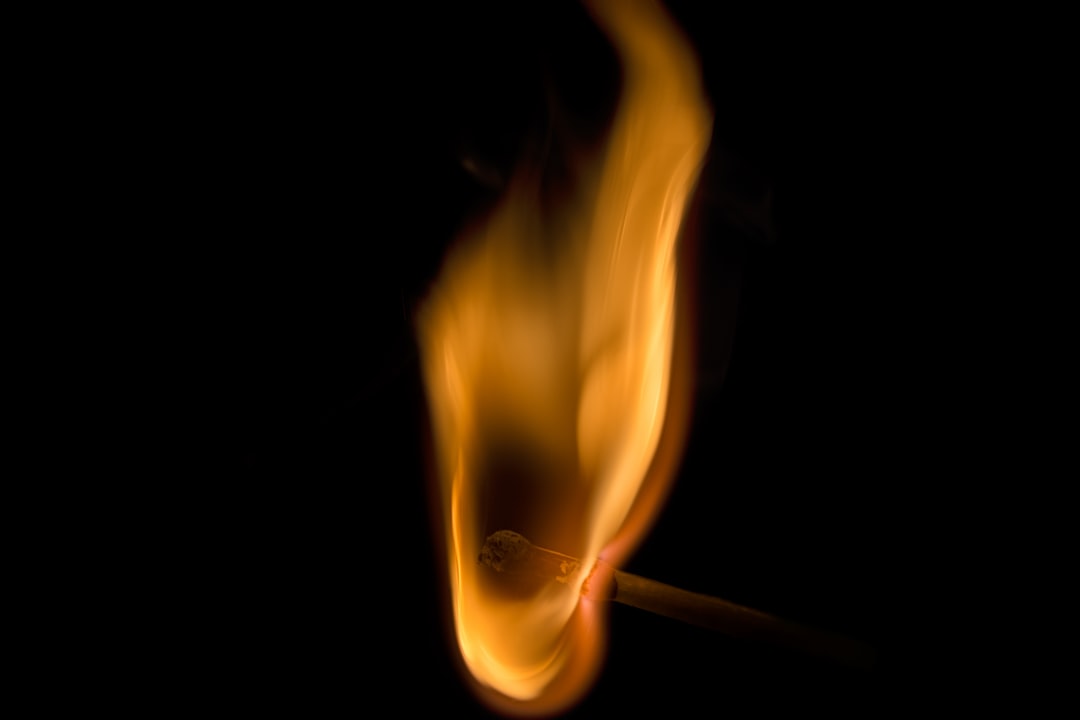  fire in the dark photography match box