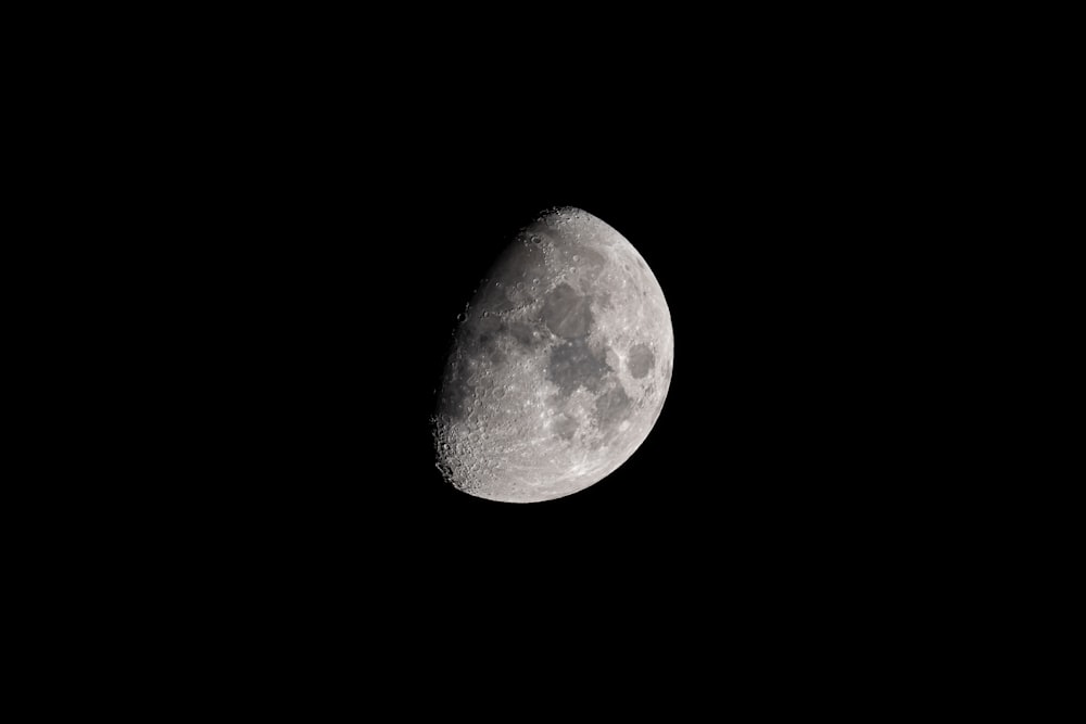 full moon in dark night sky