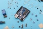 blue and black circuit board