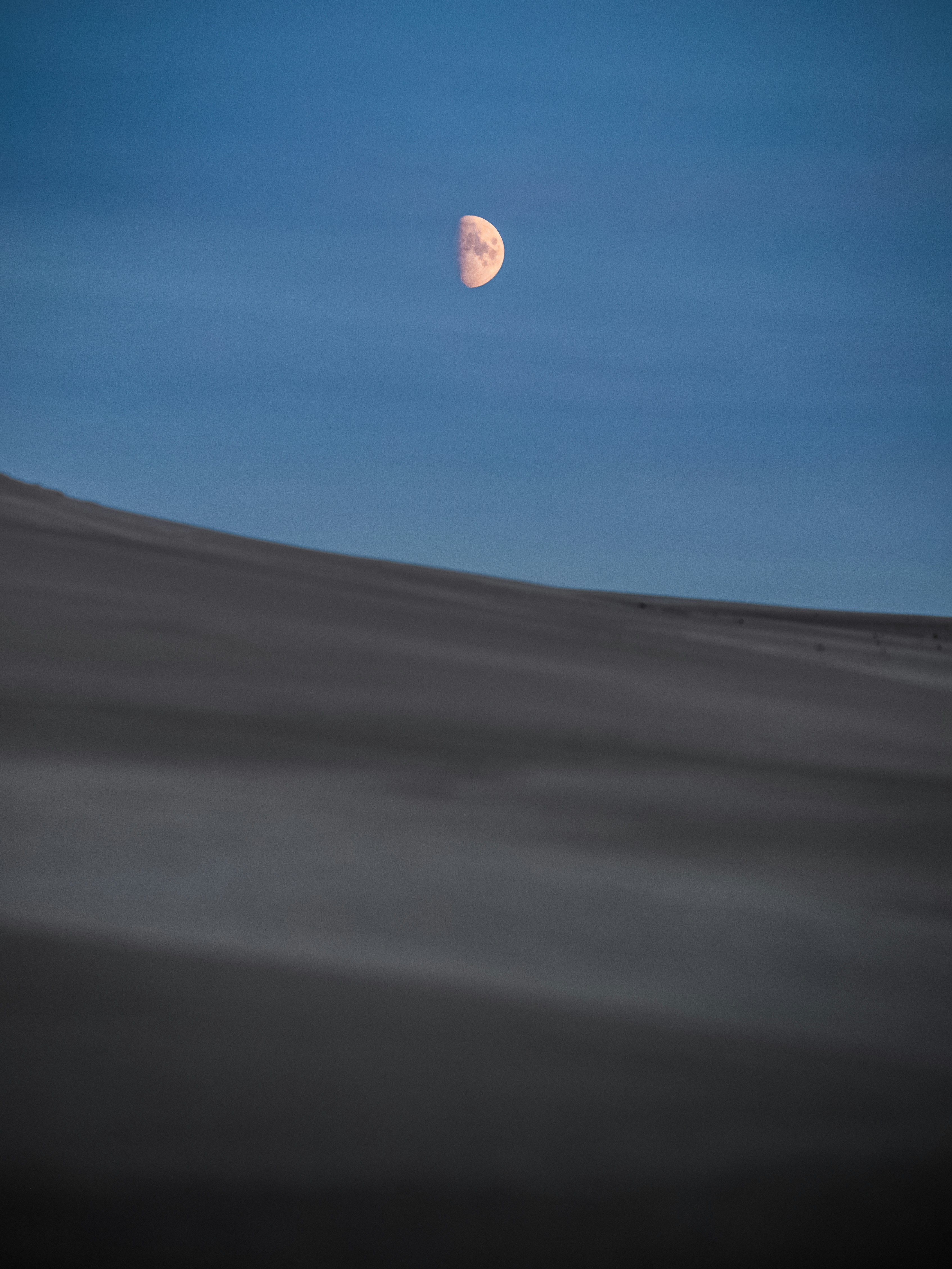 full moon over the desert