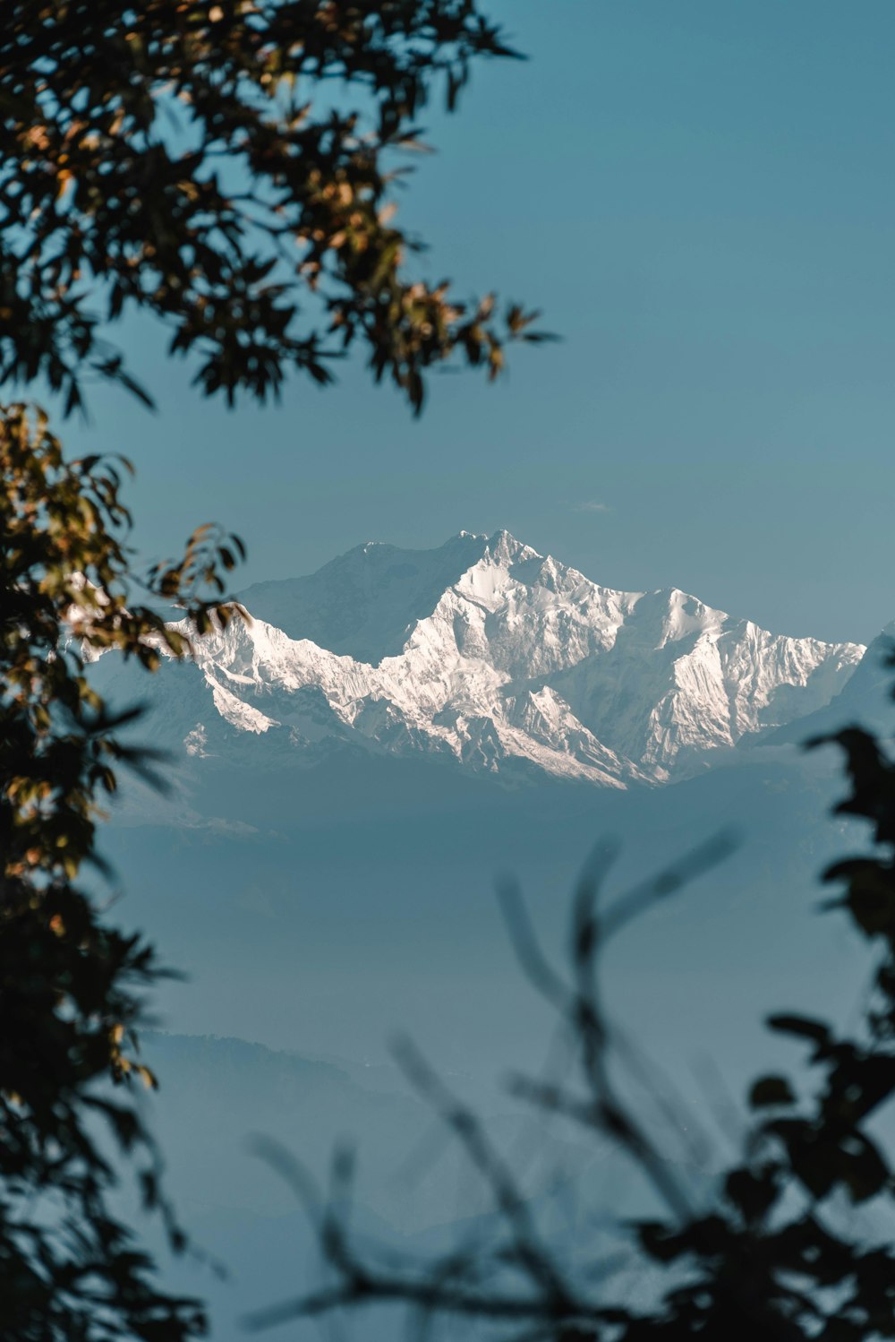 montagne enneigée pendant la journée