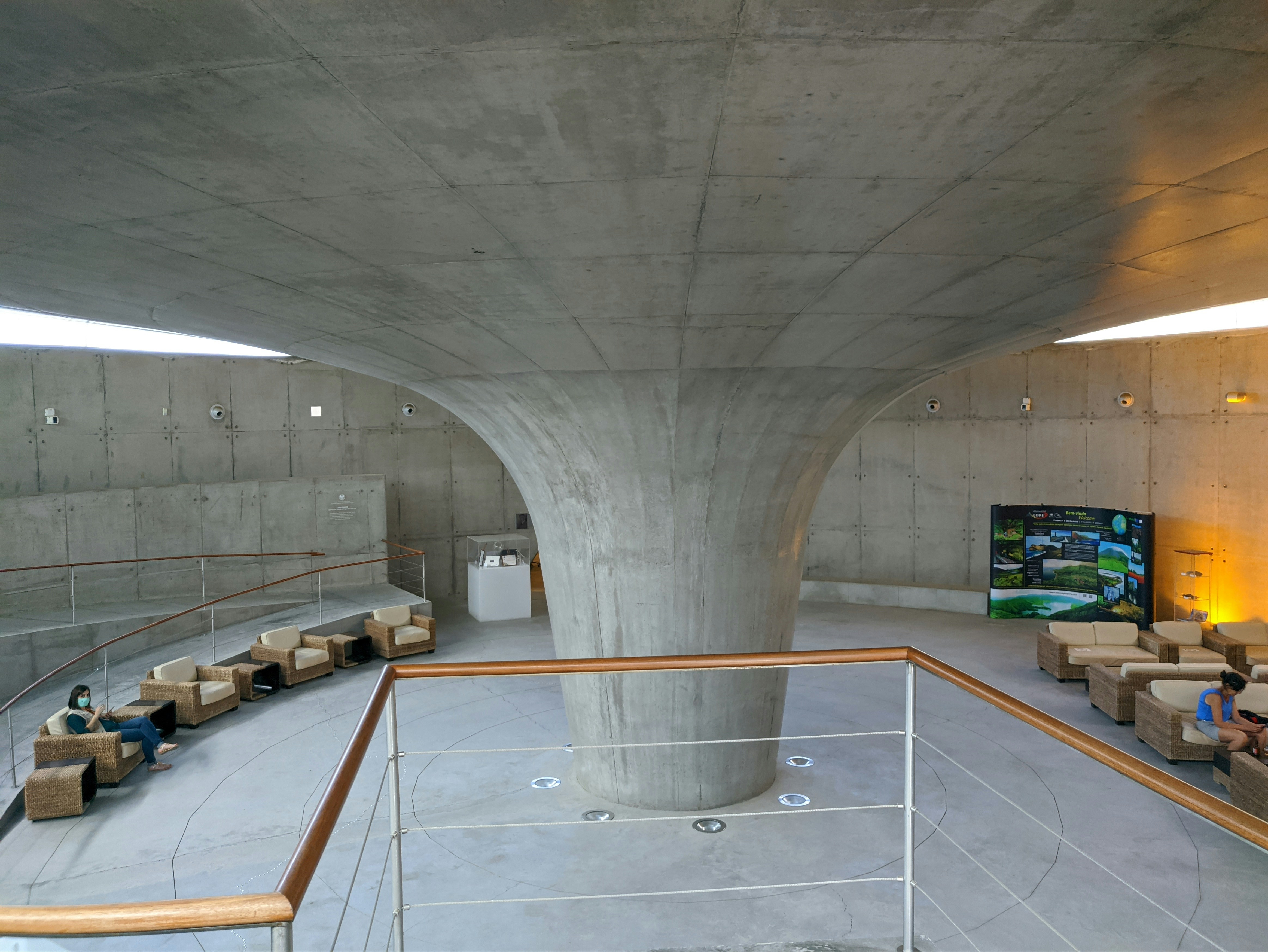 white and brown wooden bench