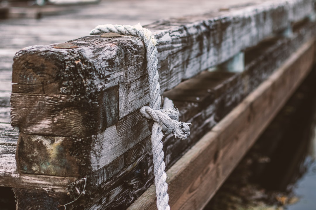brown wooden log with rope