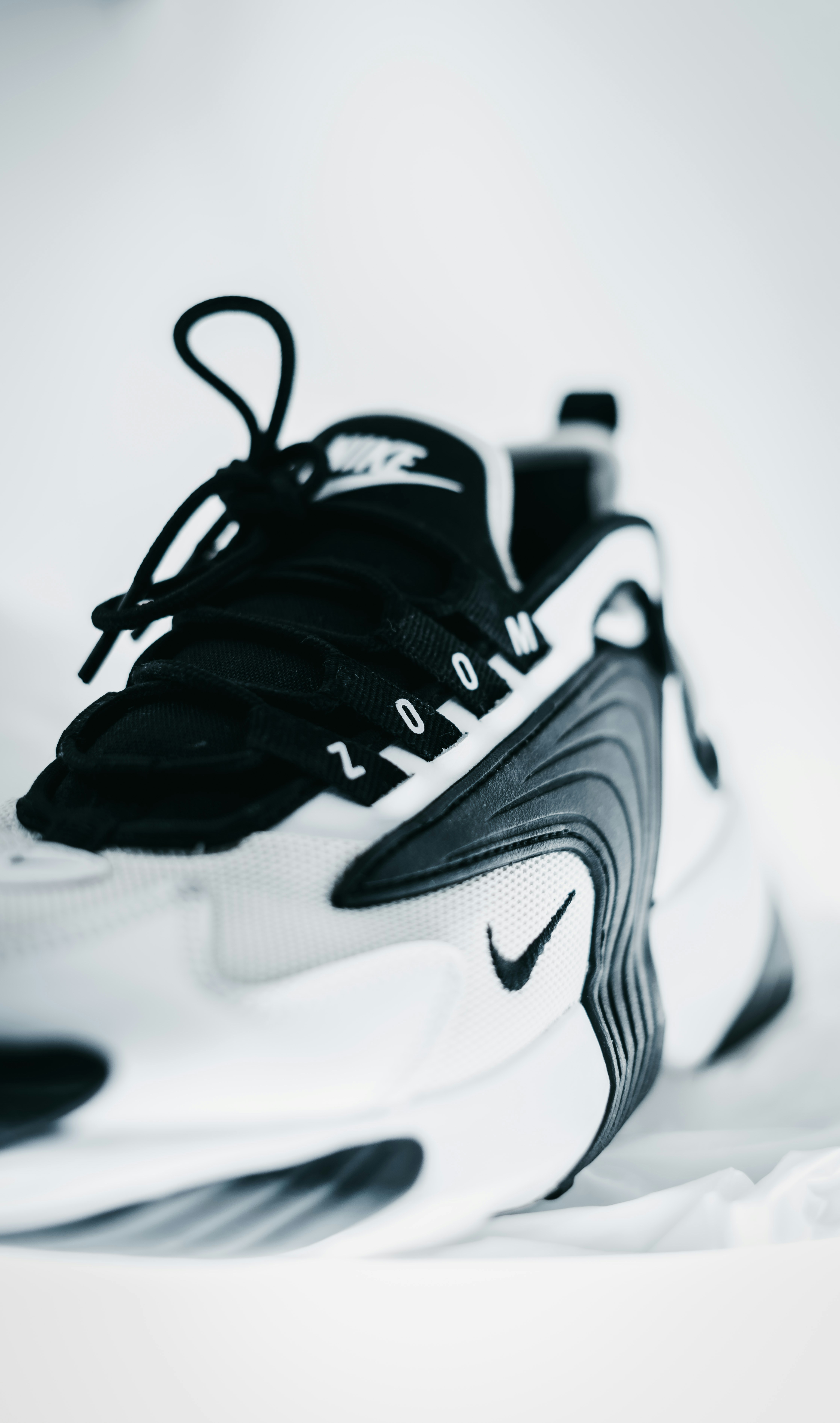 black nike athletic shoes