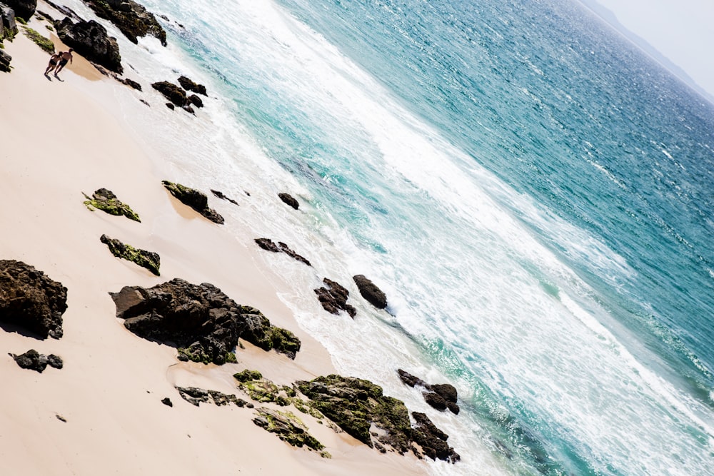 ocean waves crashing on shore during daytime