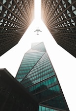 low angle photography of high rise building