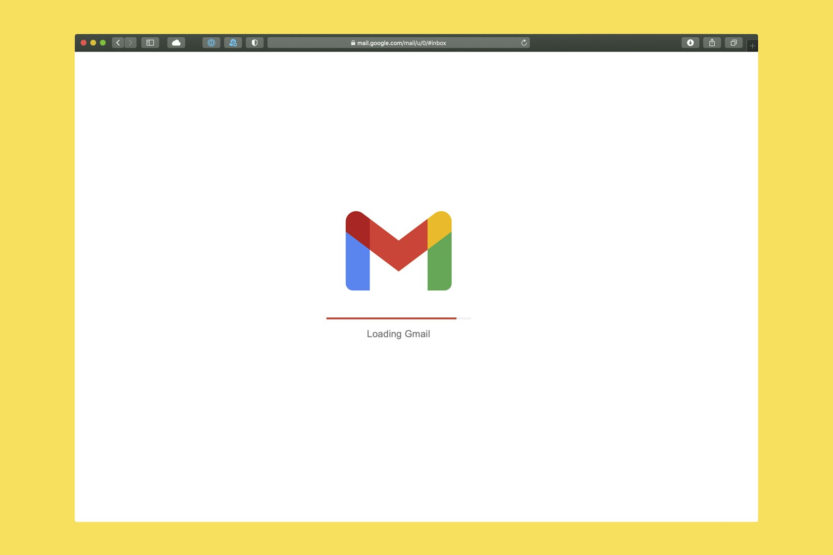 opening gmail loading page