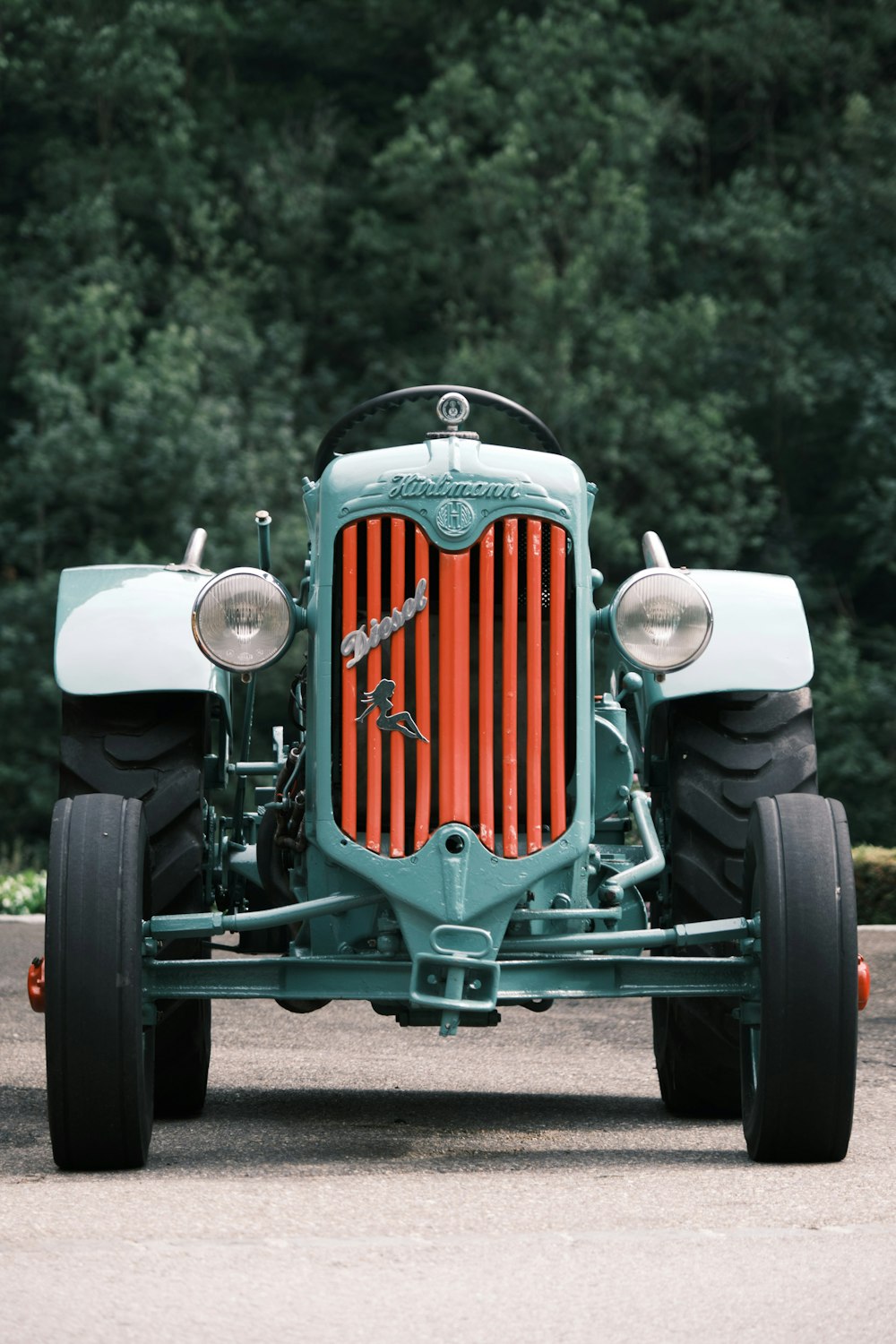 blue and black vintage car