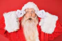 santa claus with red background