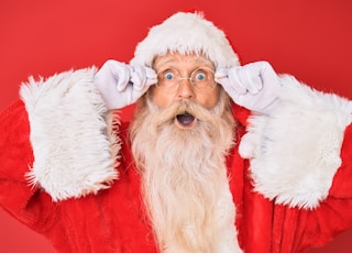 santa claus with red background