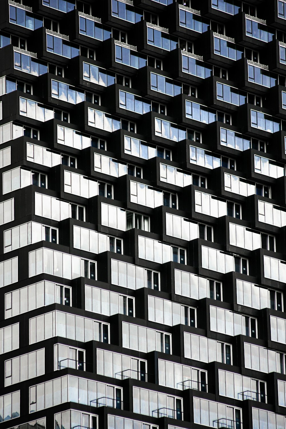 blue and white concrete building