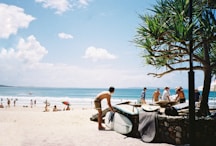 people on beach during daytime