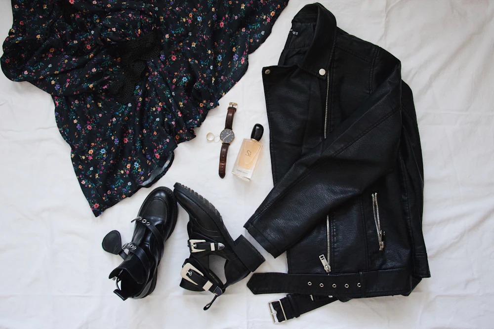 Photo of a similar item: BLANKNYC Women's Vegan Leather Moto Jacket with Belt