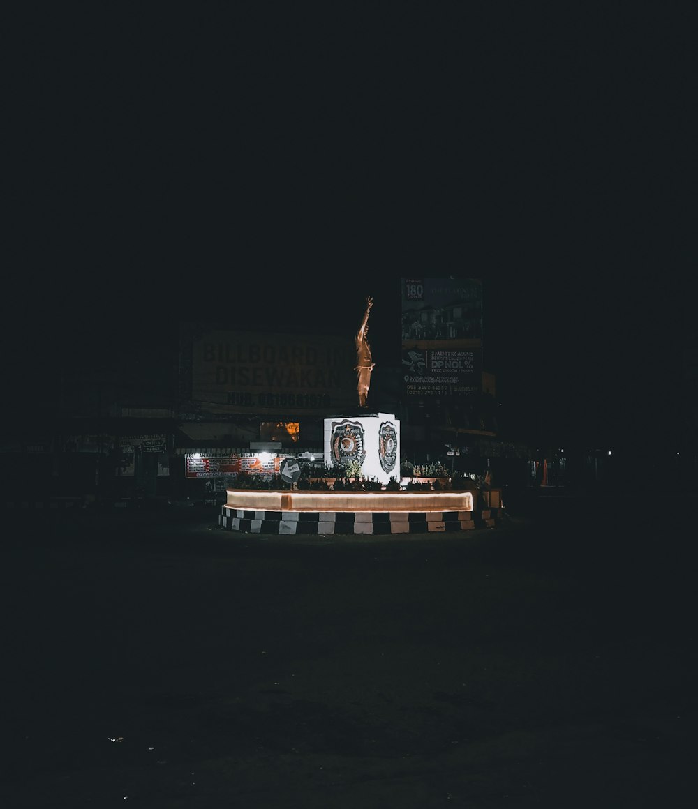 white and black train on rail during nighttime