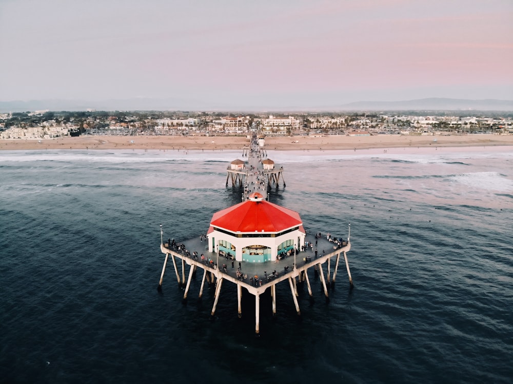 white and red boat on sea during daytime