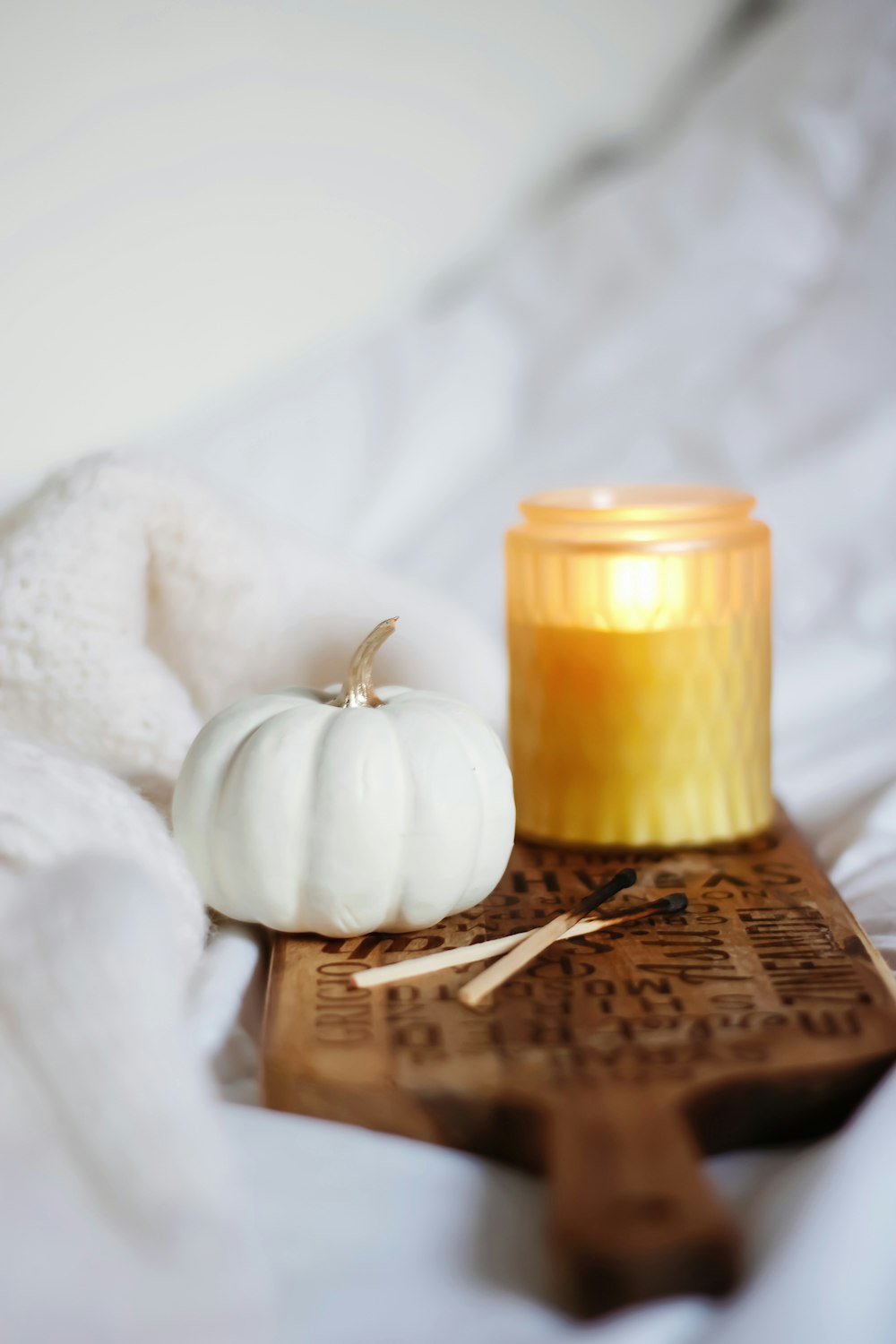 white pumpkin beside white garlic